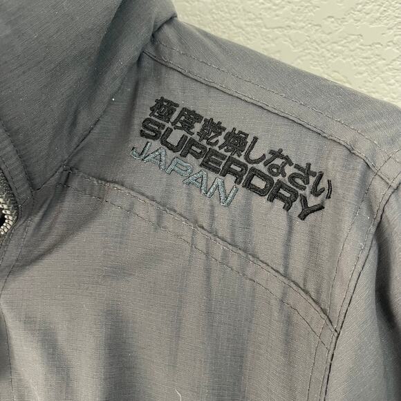 Superdry Windcheater Men’s Jacket Gray Japan Style Triple Zip Windproof Size M - Picture 5 of 9